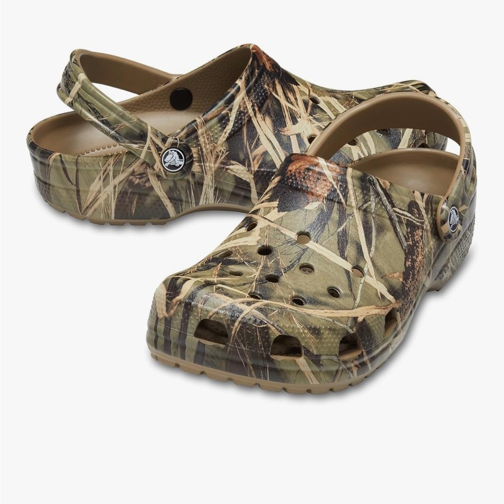 Crocs Unisex Adult Classic Khaki Realtree Camo Clog - Men’s 6 Women’s 8